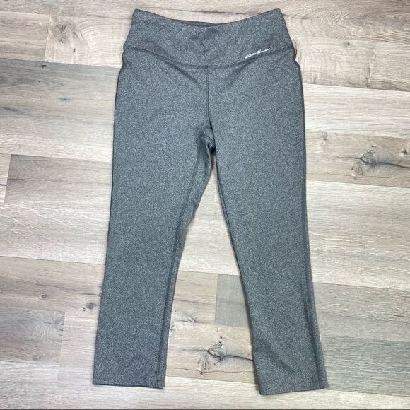 Eddie Bauer Mid Rise Crop Leggings Heather Slate Gray XS - Picture 1 of 7